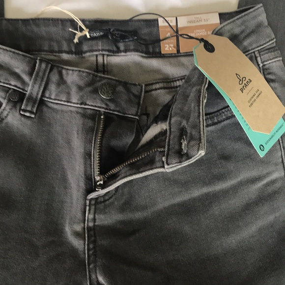 Prana London Jean Grey Denim Skinny Stretch Size 4 NWT - Picture 9 of 13
